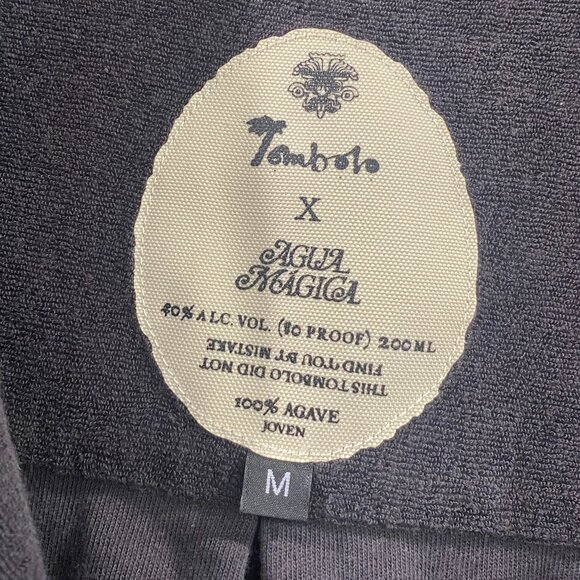 Tombolo 'Agua Mágica' Cabaña Shirt grey terry cloth w/ivory stitching, men's M - Picture 8 of 10